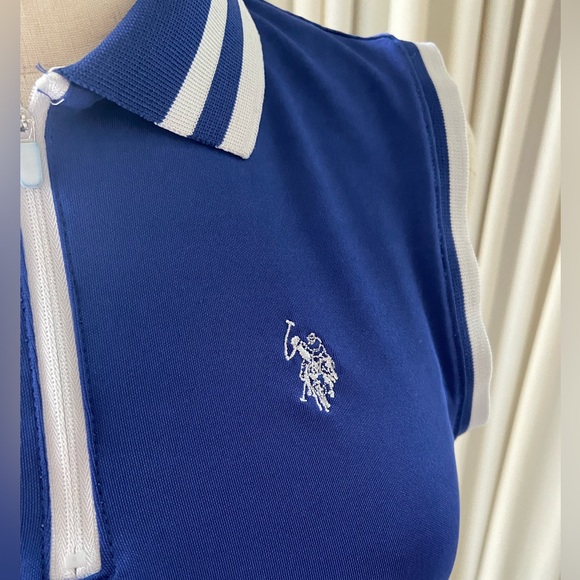 US Polo Assn. | Sleeveless Activewear Top | Blue/White | XS - Picture 8 of 10